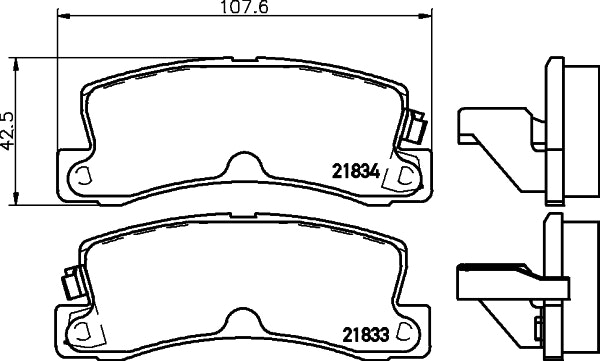 NF PARTS Bremžu uzliku kompl., Disku bremzes NF0006431